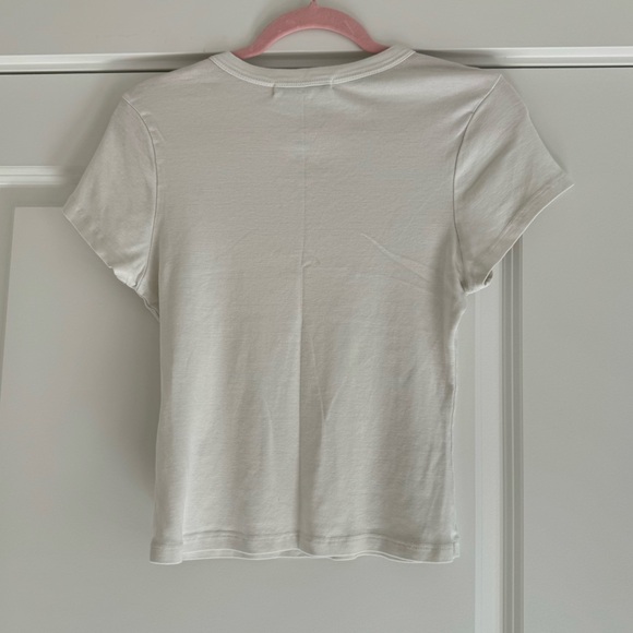 Free People Daydreamer Lover Baby Tee Vintage White Large - Picture 8 of 8